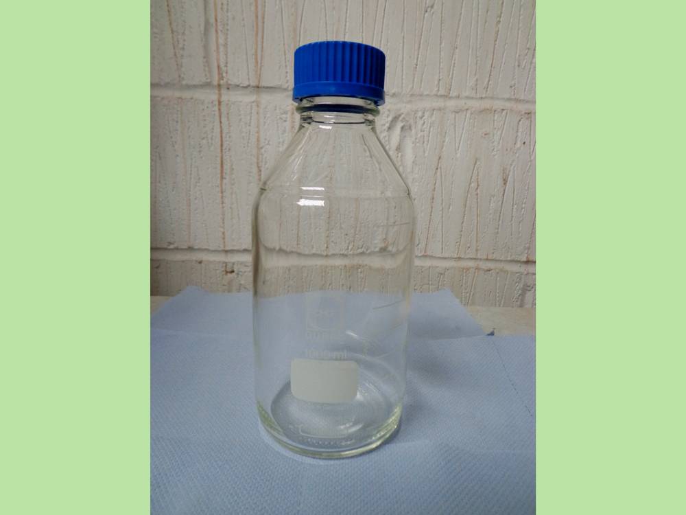 Schott Duran 1000 mL Clear Glass Laboratory Bottle with Screw Cap, 7 pcs.